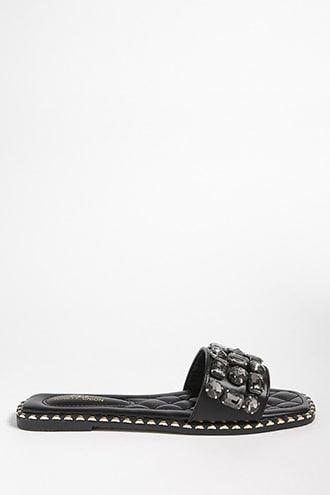 Forever21 Faux Gem-embellished Slides