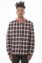 Forever21 Flannel Hooded Plaid Jacket