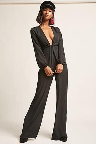 Forever21 Chiffon Wide-leg Jumpsuit
