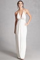 Forever21 Lace Panel Halter Maxi Dress