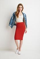 Forever21 Plus Women's  Heathered Pencil Skirt