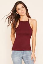 Forever21 Women's Burgundy Square-neck Cami