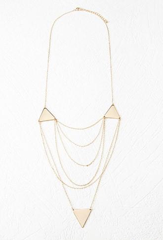 Forever21 Layered Triangle Charm Necklace