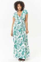 Forever21 Plus Size Palm Leaf Print Maxi Dress