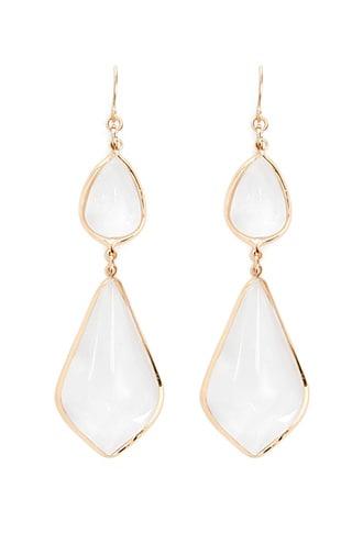 Forever21 Transparent Geo Pendant Drop Earrings