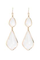 Forever21 Transparent Geo Pendant Drop Earrings