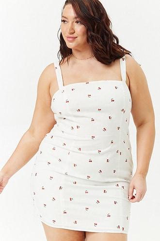 Forever21 Plus Size Embroidered Cherry Dress