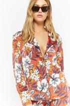 Forever21 Floral High-low Shirt