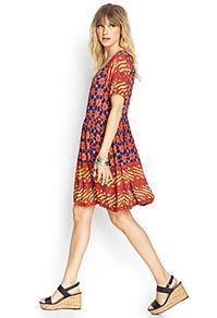 Forever21 Tribal Print Shift Dress