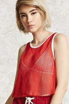 Forever21 Semi-cropped Sheer Netted Top