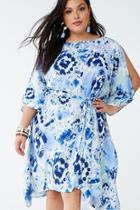 Forever21 Plus Size Abstract Watercolor High-low Dress