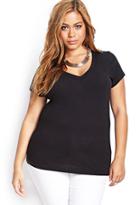 Forever21 Plus V-neck Tee