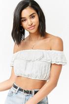 Forever21 Ruffle Off-the-shoulder Crop Top