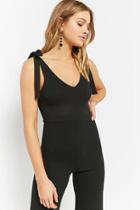 Forever21 Self-tie Gaucho Jumpsuit