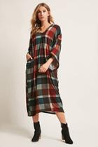 Forever21 Buffalo Plaid Knit Maxi Dress