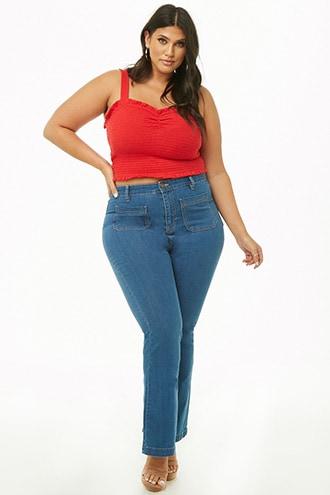 Forever21 Plus Size High-rise Wide Leg Jeans