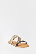 Forever21 Faux Leather & Basketweave Sandals