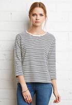 Forever21 Buttoned Stripe Top