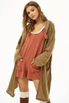 Forever21 French Terry Drape-front Cardigan