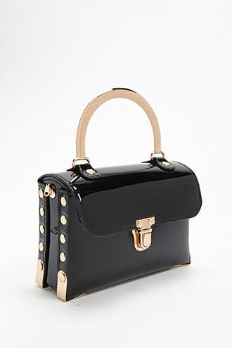 Forever21 Faux Patent Leather Boxy Satchel