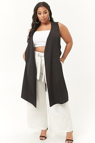 Forever21 Plus Size Open Longline Vest