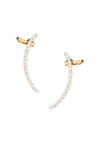 Forever21 Rhinestone Ear Cuff Set (gold/clear)