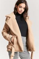 Forever21 Belted Faux Shearling Coat