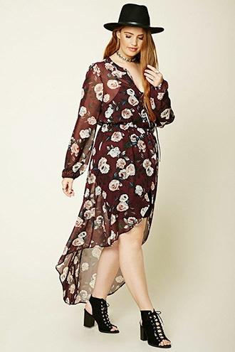 Forever21 Plus Women's  Plus Size Semi-sheer Tunic