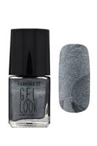 Forever21 Silver Silver Gel Look Nail Polish