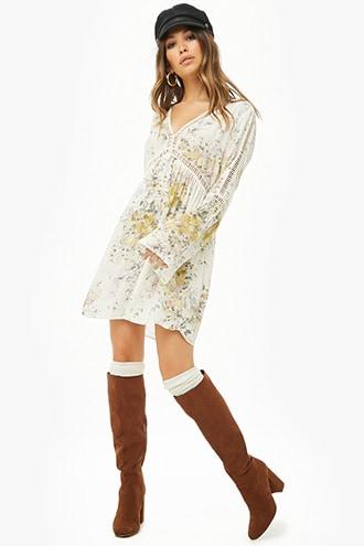 Forever21 Floral Peasant Dress