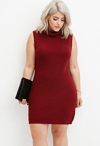 Forever21 Plus Turtleneck Bodycon Sweater Dress