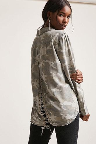 Forever21 Vintage Havana Camo Shirt