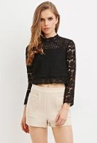 Forever21 Women's  Texture High-waisted Shorts