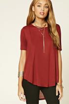 Forever21 Women's  High-low Trapeze Tee
