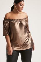 Forever21 Plus Size Black Ivy Off-the-shoulder Top