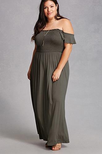 Forever21 Plus Size Smocked Maxi Dress
