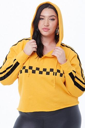 Forever21 Plus Size Checkered Hoodie