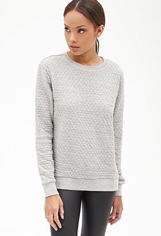 Forever21 Textured Diamond Sweatshirt