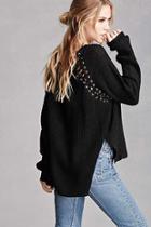 Forever21 Rehab Lace-up Longline Sweater