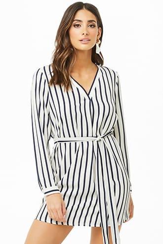Forever21 Striped Tie-waist Dress