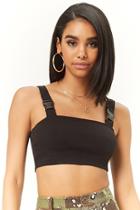 Forever21 Motel Buckle-strap Crop Top