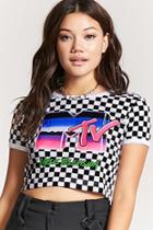 Forever21 Cropped Mtv Graphic Ringer Tee