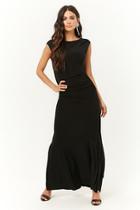Forever21 Ruched Cowl-back Gown