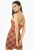 Forever21 Plaid Cross-back Bodycon Dress
