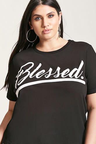 Forever21 Plus Size Blessed Graphic Tee