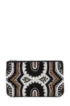 Forever21 Beaded Faux Leather Clutch