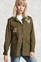 Forever21 Embroidered Utility Jacket