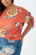 Forever21 Plus Size Floral Mock Button Top