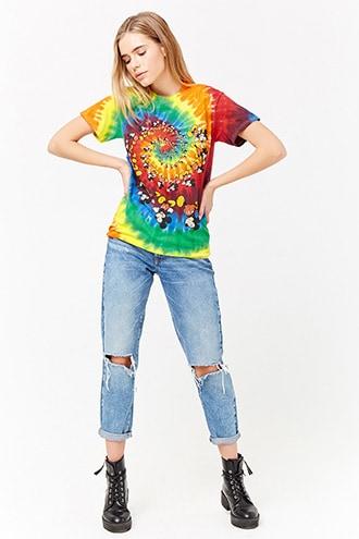 Forever21 Tie-dye Mickey Mouse Graphic Top