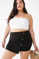 Forever21 Plus Size Wrap Button-front Skort